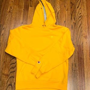 Yellow champion hoodie